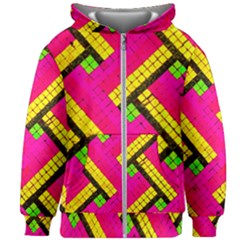 Pop Art Mosaic Kids  Zipper Hoodie Without Drawstring by essentialimage365