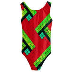 Pop Art Mosaic Kids  Cut-out Back One Piece Swimsuit by essentialimage365