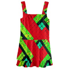 Pop Art Mosaic Kids  Layered Skirt Swimsuit by essentialimage365