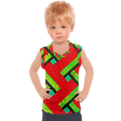 Pop Art Mosaic Kids  Sport Tank Top by essentialimage365