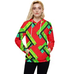 Pop Art Mosaic Women s Lightweight Drawstring Hoodie by essentialimage365