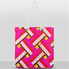 Pop Art Mosaic Full Print Rope Handle Tote (large) by essentialimage365