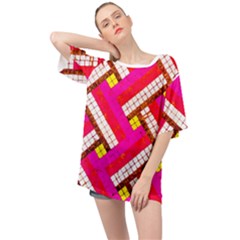 Pop Art Mosaic Oversized Chiffon Top by essentialimage365