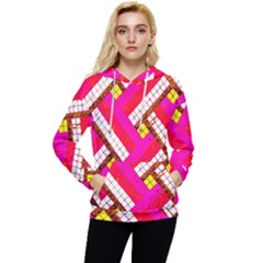 Pop Art Mosaic Women s Lightweight Drawstring Hoodie by essentialimage365