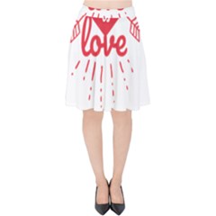 All You Need Is Love Velvet High Waist Skirt by DinzDas