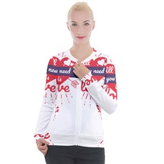 All You Need Is Love Casual Zip Up Jacket by DinzDas