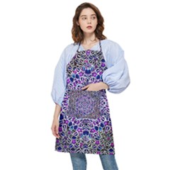 Digital Painting Drawing Of Flower Power Pocket Apron by pepitasart