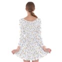 Cute Bunnies and carrots pattern, light colored theme Long Sleeve Skater Dress View2