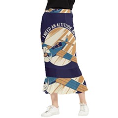 Airplane - I Need Altitude Adjustement Maxi Fishtail Chiffon Skirt by DinzDas