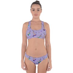 Japanese Ramen Sushi Noodles Rice Bowl Food Pattern Cross Back Hipster Bikini Set by DinzDas