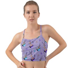 Japanese Ramen Sushi Noodles Rice Bowl Food Pattern Mini Tank Bikini Top by DinzDas