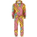 Fast Food Pizza And Donut Pattern Hooded Jumpsuit (Men)  View1
