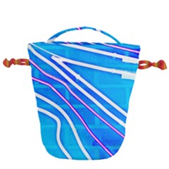 Pop Art Neon Wall Drawstring Bucket Bag by essentialimage365