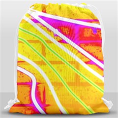 Pop Art Neon Wall Drawstring Bag (large) by essentialimage365