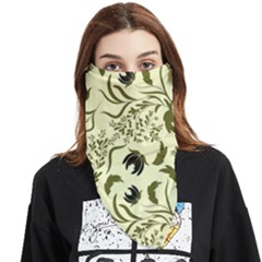 Folk Flowers Art Pattern Floral Abstract Surface Design  Seamless Pattern Face Covering Bandana (triangle) by Eskimos