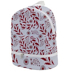 Folk Flowers Art Pattern Floral Abstract Surface Design  Seamless Pattern Zip Bottom Backpack by Eskimos