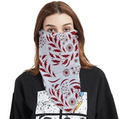 Folk Flowers Art Pattern Floral Abstract Surface Design  Seamless Pattern Face Covering Bandana (triangle) by Eskimos
