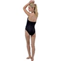 Black And White Kinetic Design Pattern Go with the Flow One Piece Swimsuit View2