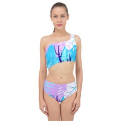 Aquatic Surface Patterns Spliced Up Two Piece Swimsuit by Designops73