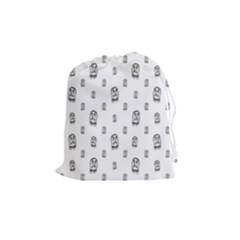 Sketchy Monster Pencil Drawing Motif Pattern Drawstring Pouch (medium) by dflcprintsclothing