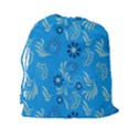 Folk flowers art pattern Floral  surface design  Seamless pattern Drawstring Pouch (2XL) View2