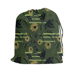 Folk Flowers Art Pattern Floral  Surface Design  Seamless Pattern Drawstring Pouch (2xl) by Eskimos