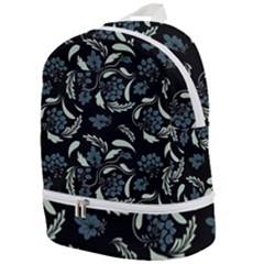 Folk Flowers Art Pattern Zip Bottom Backpack by Eskimos