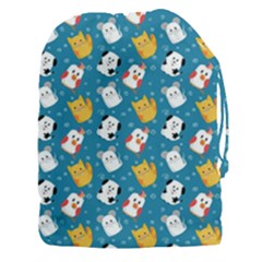 Funny Pets Drawstring Pouch (3xl) by SychEva