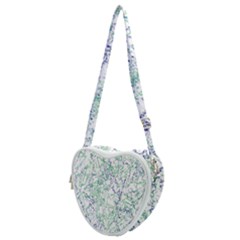 Splatter Abstract Bright Print Heart Shoulder Bag by dflcprintsclothing