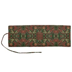 Modern Tropical Motif Print Roll Up Canvas Pencil Holder (m) by dflcprintsclothing
