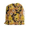 Folk flowers art pattern  Drawstring Pouch (2XL) View1