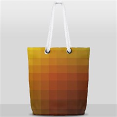 Zappwaits - Color Gradient Full Print Rope Handle Tote (small) by zappwaits