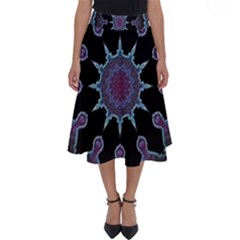 Framed Mandala Perfect Length Midi Skirt by MRNStudios