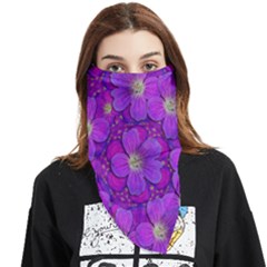 Fantasy Flowers In Paradise Calm Style Face Covering Bandana (triangle) by pepitasart