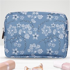 Folk Flowers Art Pattern  Make Up Pouch (medium) by Eskimos