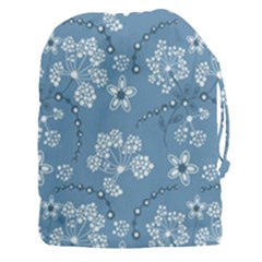 Folk Flowers Art Pattern  Drawstring Pouch (3xl) by Eskimos