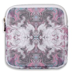 Marbling Symmetry Mini Square Pouch by kaleidomarblingart