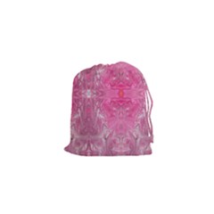 Magenta Repeats Drawstring Pouch (xs) by kaleidomarblingart