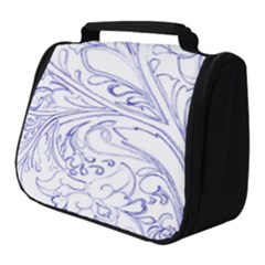 Blue Biro Ornate Full Print Travel Pouch (small) by kaleidomarblingart
