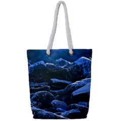 Big Rocks Illuminated By Sunlight Print Full Print Rope Handle Tote (small) by dflcprintsclothing