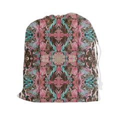 Velvet Arabesque Drawstring Pouch (2xl) by kaleidomarblingart