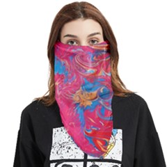 Abstract Flames Face Covering Bandana (triangle) by kaleidomarblingart