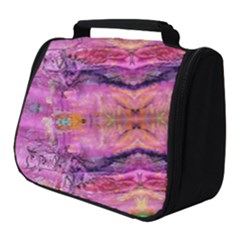 Magenta Kaleidoscope Full Print Travel Pouch (small) by kaleidomarblingart