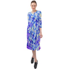 Pop Art Neuro Light Ruffle End Midi Chiffon Dress by essentialimage365