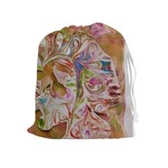 Abstract Marbling Drawstring Pouch (xl) by kaleidomarblingart