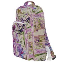 Abstract Swirls Iv Double Compartment Backpack by kaleidomarblingart