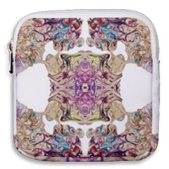 Marbling Collage Iv Mini Square Pouch by kaleidomarblingart