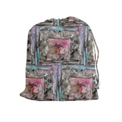 Collage Repeats I Drawstring Pouch (xl) by kaleidomarblingart
