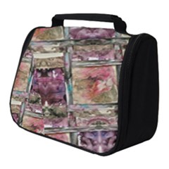 Collage Repeats  Full Print Travel Pouch (small) by kaleidomarblingart