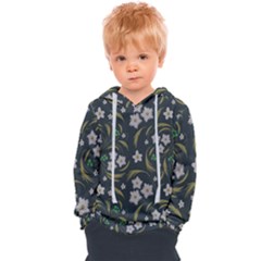 Folk Flowers Pattern Floral Surface Design Kids  Overhead Hoodie by Eskimos